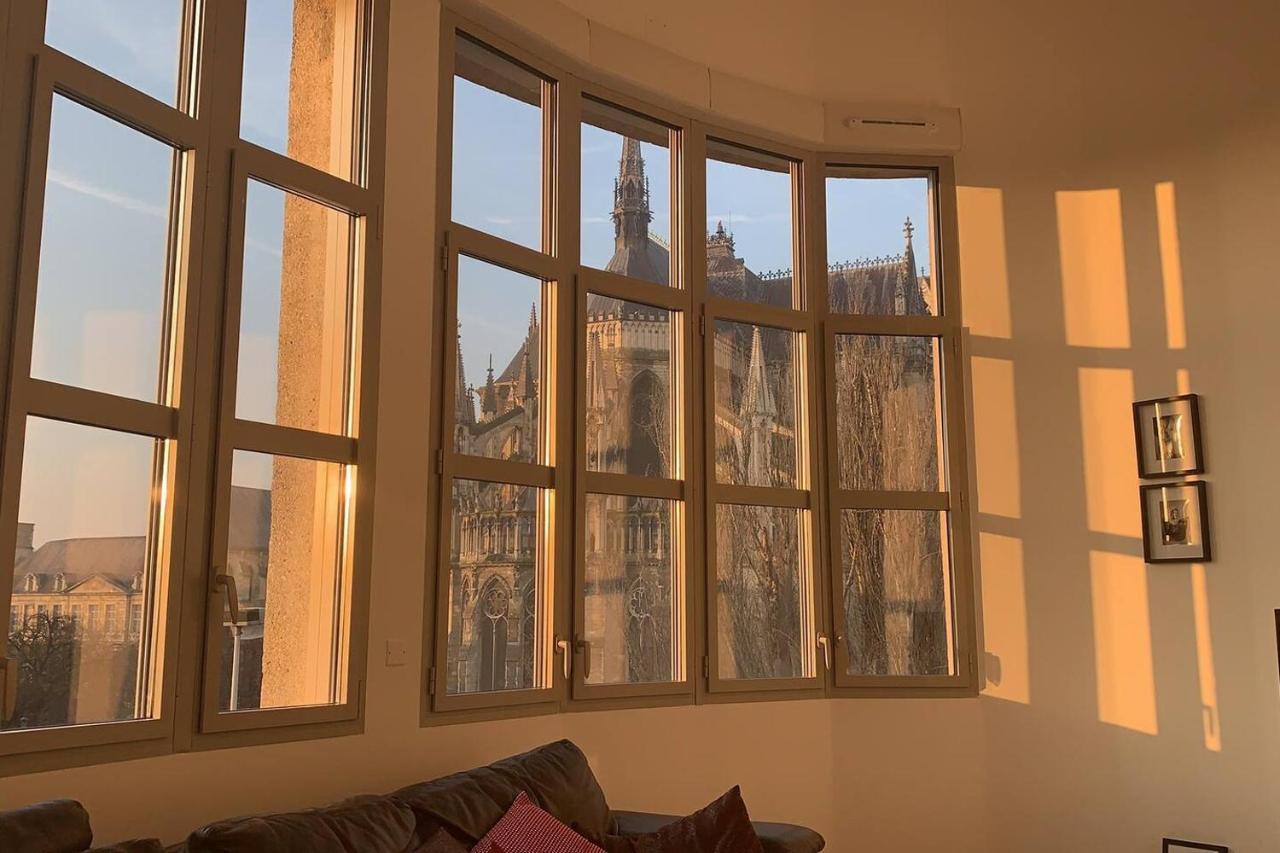 דירות ריימס Loft Des Sacres - Vue Unique Sur La Cathedrale מראה חיצוני תמונה
